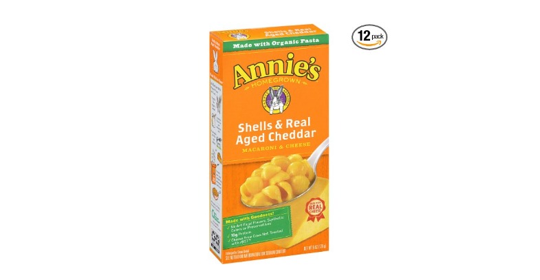 Annie’s Shells & Real Aged Cheddar Macaroni & Cheese 12 ct—$9.03! Just 75¢ per box SHIPPED!