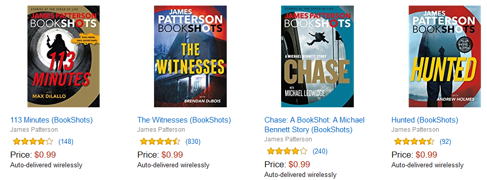 James Patterson’s BookShots on Kindle – Just $0.99 each!