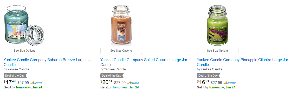 Save up to 40% off select Yankee Candle Company Large Jar Candles! Priced from just $15.49!