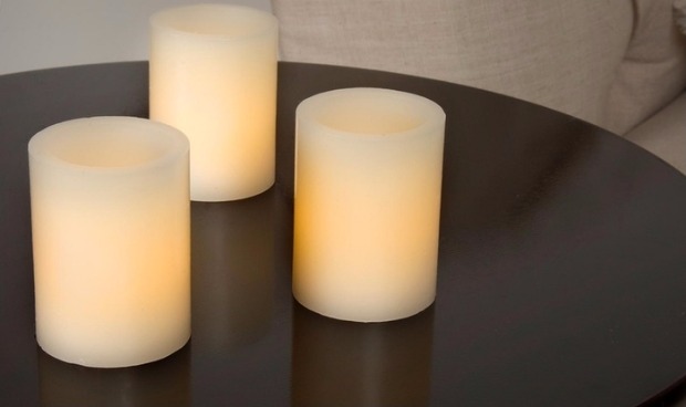 Vanilla Scented Lavish Home Flameless Candle 8-pack—$9.79 With 30% OFF Groupon Code!!
