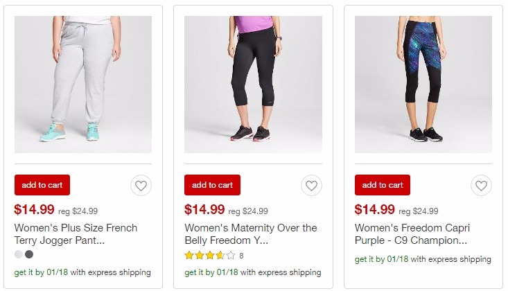 C9 Champion Workout Leggings or Pants 40% OFF Today! (Online an In-store)