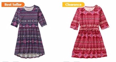 Faded Glory Girls’ Elbow Sleeve Hi Lo Dresses Only $4.00 + FREE Pickup!