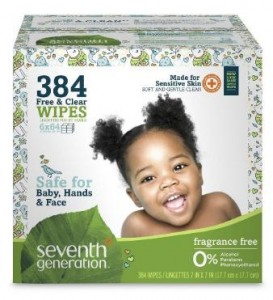 Seventh Generation Free and Clear Baby Wipes with Flip Top Dispenser (384 Count) – Only $9.74!