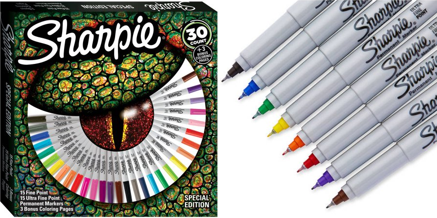 Sharpie Markers Special Edition 30-ct Set With Coloring Pages Only $11.96 + FREE Pickup!!
