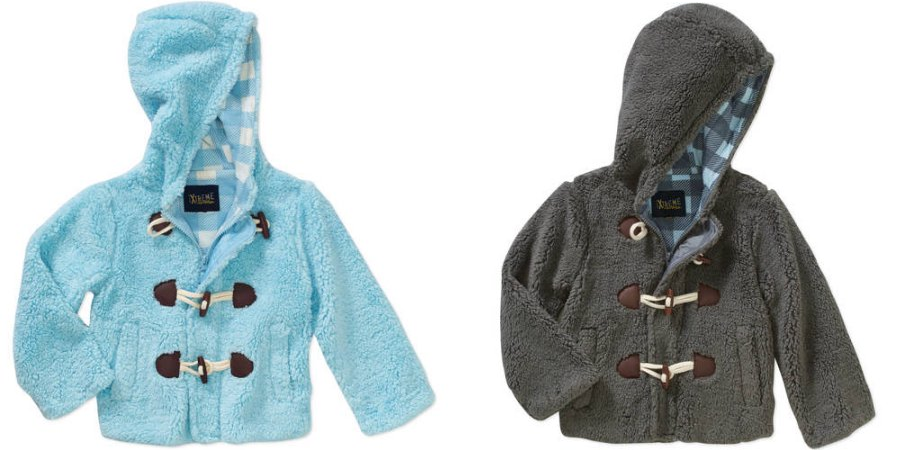 Toggle Super Plush Sherpa Hooded Toddler Jacket Only $5.88!!