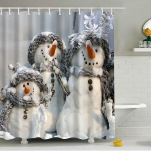 Snowman Fabric Waterproof Shower Curtain – Only $5.50!
