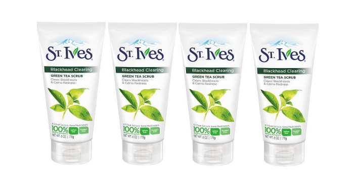St Ives Blackhead Clearing Green Tea Scrub 4-pack JUST $8.40 Shipped!! ONLY $2.10 EACH!!