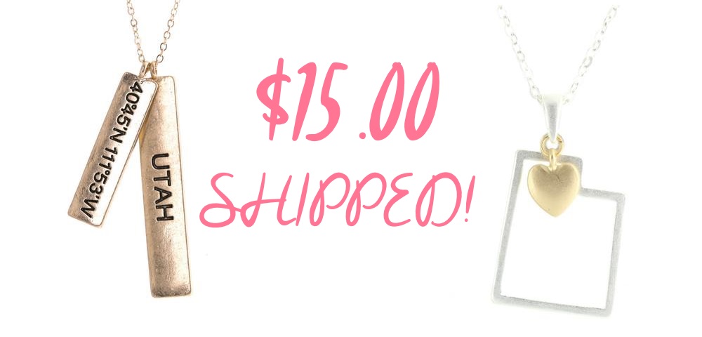TWO State Necklaces Only $15.00 SHIPPED!