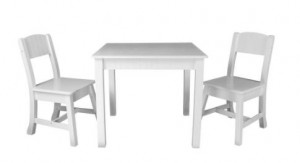 Kids’ White Table and Chairs Set – Only $34.99! (Reg. $69.98)