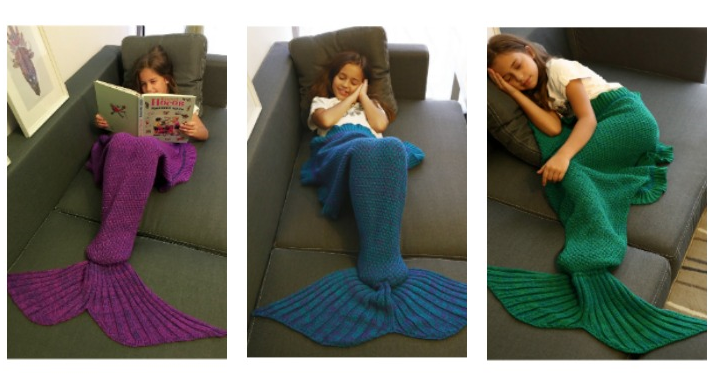 Wow! Knitted Mermaid Tail Blanket for only $6.70 Shipped! (Reg. $38.32)