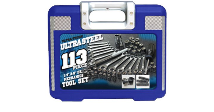 Ultra Steel 113-pc Mechanics Tool Set for only $14.87! (Reg. $19.97)