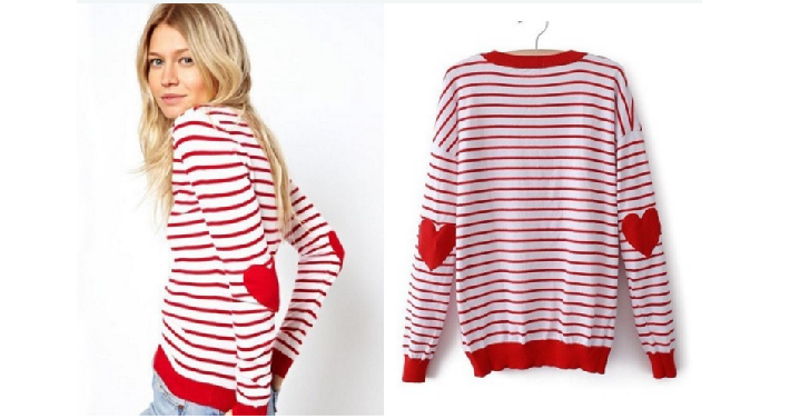 Heart Elbow Patch Sweater for only $24.99! (Reg. $49.99)