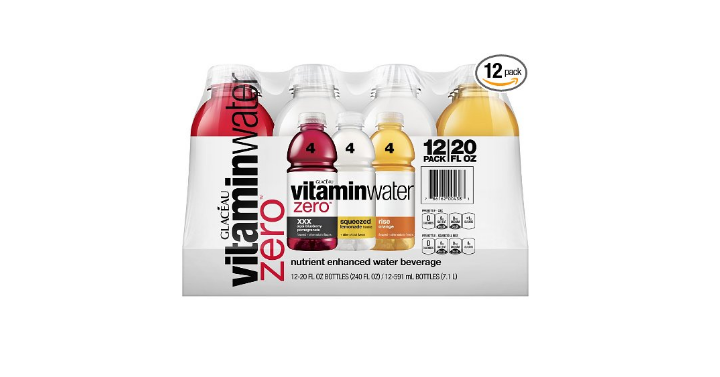 Vitaminwater Zero Variety Pack, 20 fl oz (Pack of 12) Only $7.14 Shipped! That’s Only $0.59 Each!