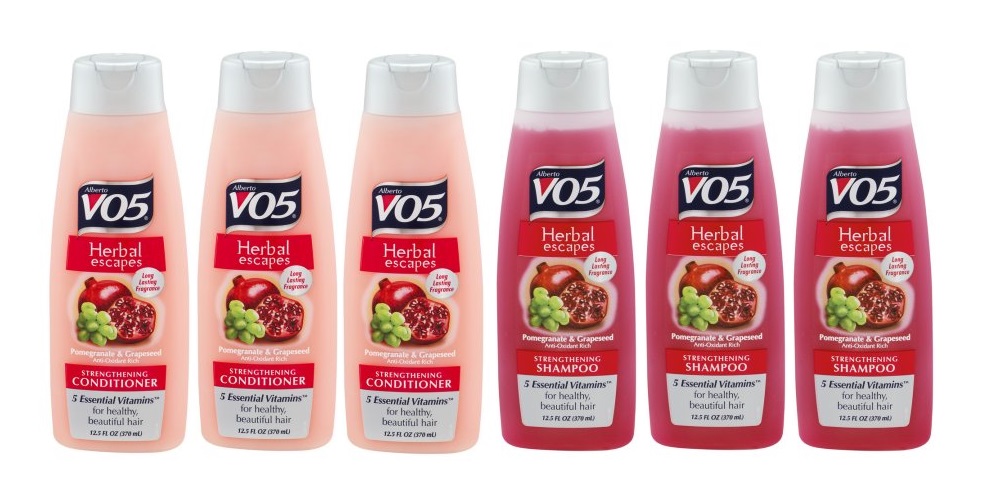 Alberto VO5 Pomegranate & Grapeseed Strengthening Shampoo or Conditioner 3-packs Just $2.25!