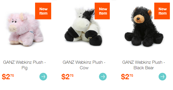GANZ Webkinz Plush Toys Only $2.75! Fun Valentine’s Day or Easter Gift!