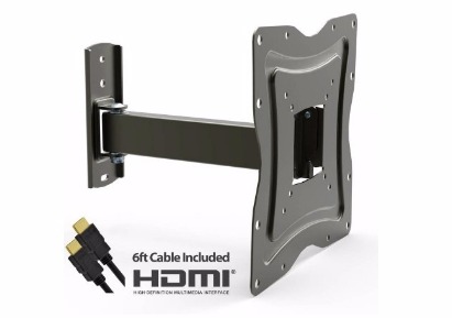 Full Motion TV Wall Mount for 10″-50″ TVs with Tilt and Swivel Only $12.99!!