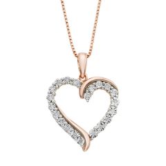 Kohl’s Stacking Codes! Jewelry and watches code!  1/10 Carat T.W. Diamond 14k Rose Gold Vermeil Heart Pendant Necklace – Just $60.00!