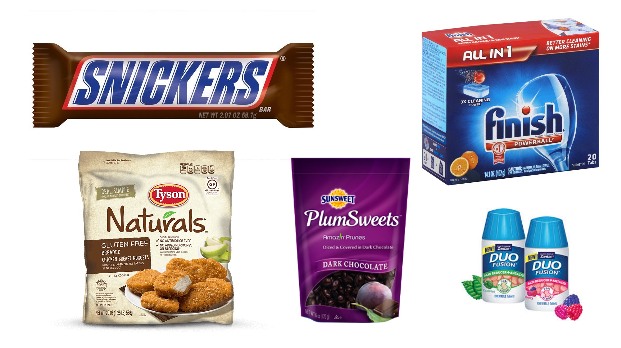 COUPONS: Truvia, Snickers, Tyson, Dulcolax, Finish, and Arm & Hammer