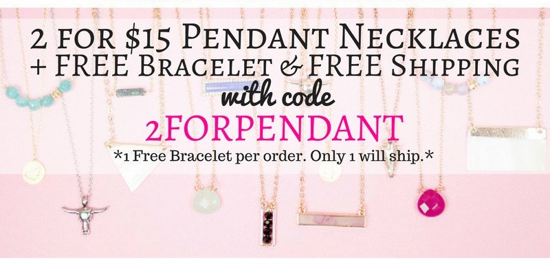 Cents of Style – 2 For Tuesday – Pendant Necklaces, 2 for $15 w/ Free Bracelet! FREE SHIPPING!