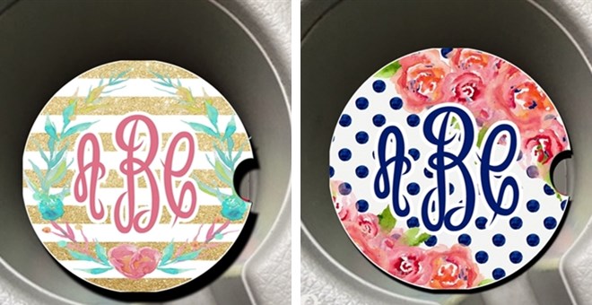 Personalized Sandstone Car Coasters – Set of 2 – Just $9.99!