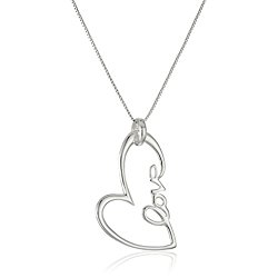 Sterling Silver “Love” Open Heart Pendant Necklace – Just $15.08!