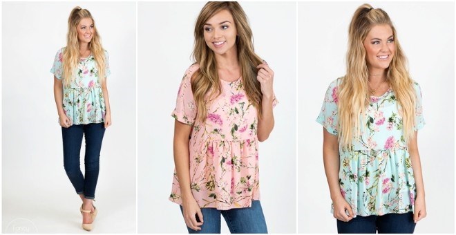 Floral Babydoll Blouse – Just $17.99!