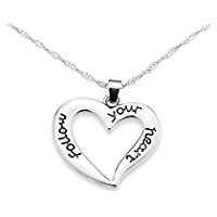 Silver “Follow Your Heart” Necklace – Just $12.99! Valentines Day!