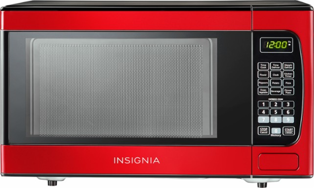Insignia 0.9 Cu. Ft. Compact Microwave in Red – Just $54.99!
