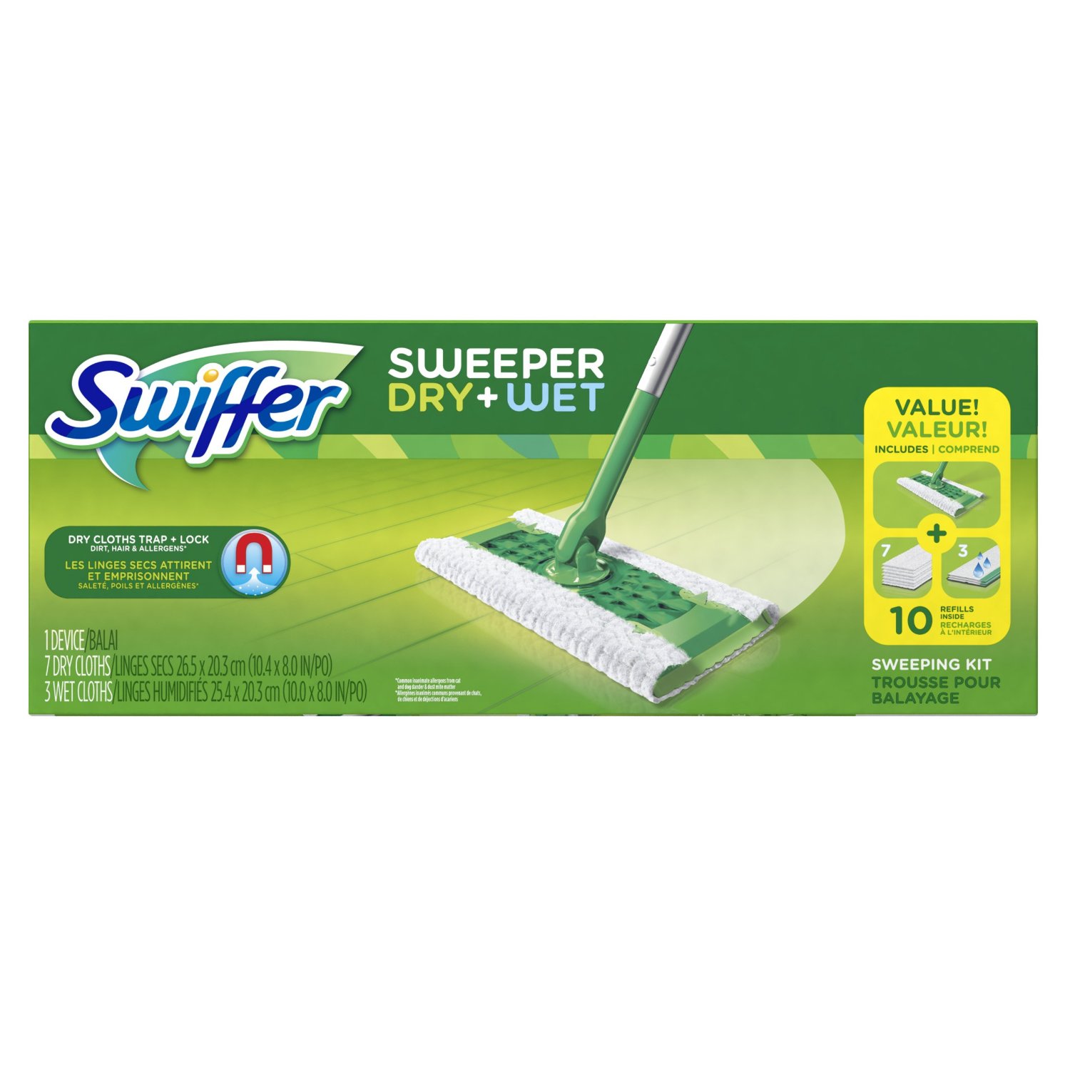 Swiffer Sweeper Cleaner Dry and Wet Mop Starter Kit – Just $8.99!