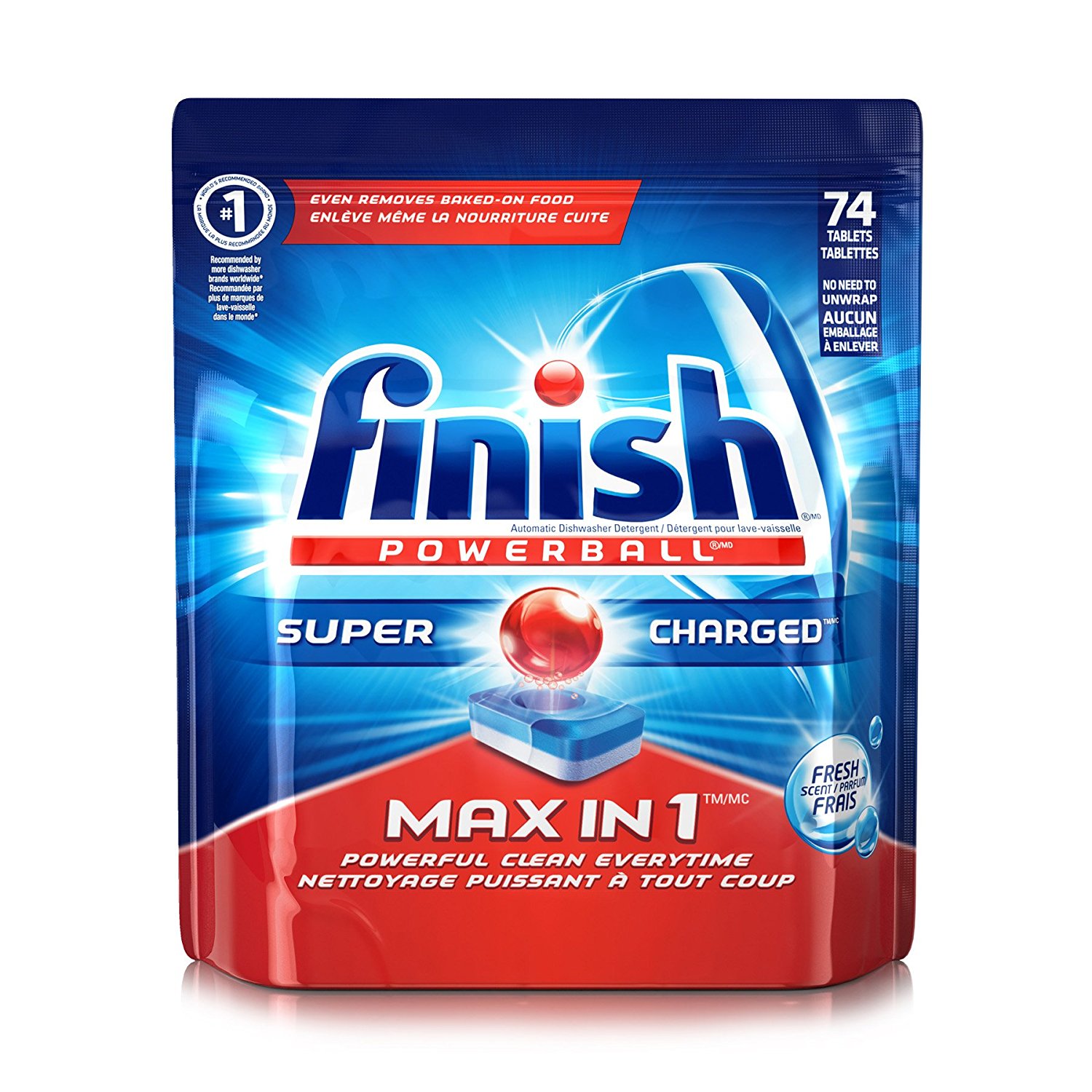 Finish Max in 1 Powerball Automatic Dishwasher Detergent, 74 Tablets – Just $11.07!