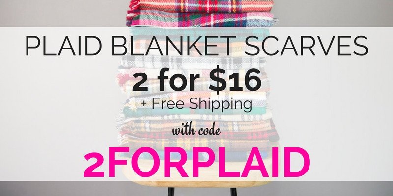 Cents of Style – 2 For Tuesday – 2 Plaid Blanket Scarves for $16! FREE SHIPPING!