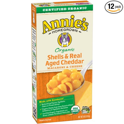 Annie’s Organic Shells & Aged Cheddar – Pack of 12 – Just $11.04!