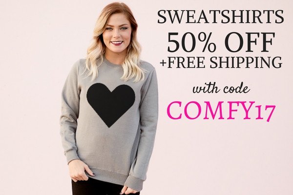 Fashion Friday! CUTE Sweatshirts – 50% off! Free shipping!
