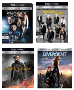 4K Ultra HD Blu-Rays Just $14.99 At Best Buy! Enders Game, Now You See Me, The Hunger Games & More!