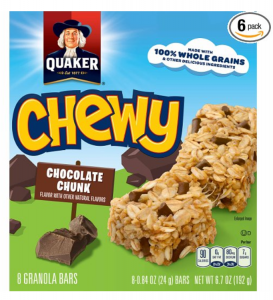 Quaker Chewy Dark Chocolate Chunk Granola Bars 8-Count Box 6-Pack Just $9.32 Shipped!