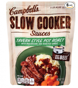 Campbell’s Slow Cooker Sauces Tavern Style Pot Roast 6-Pack Just $2.32!