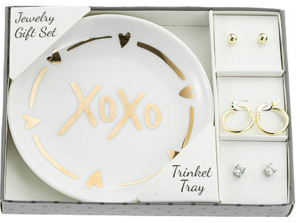 3-Pair Earring Gift Set with XOXO Trinket Tray Just $6.80! Great Valentine’s Day Gift!