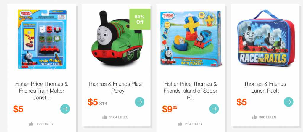 Thomas The Train Is On Hollar! Prices Start At Just $1.00!
