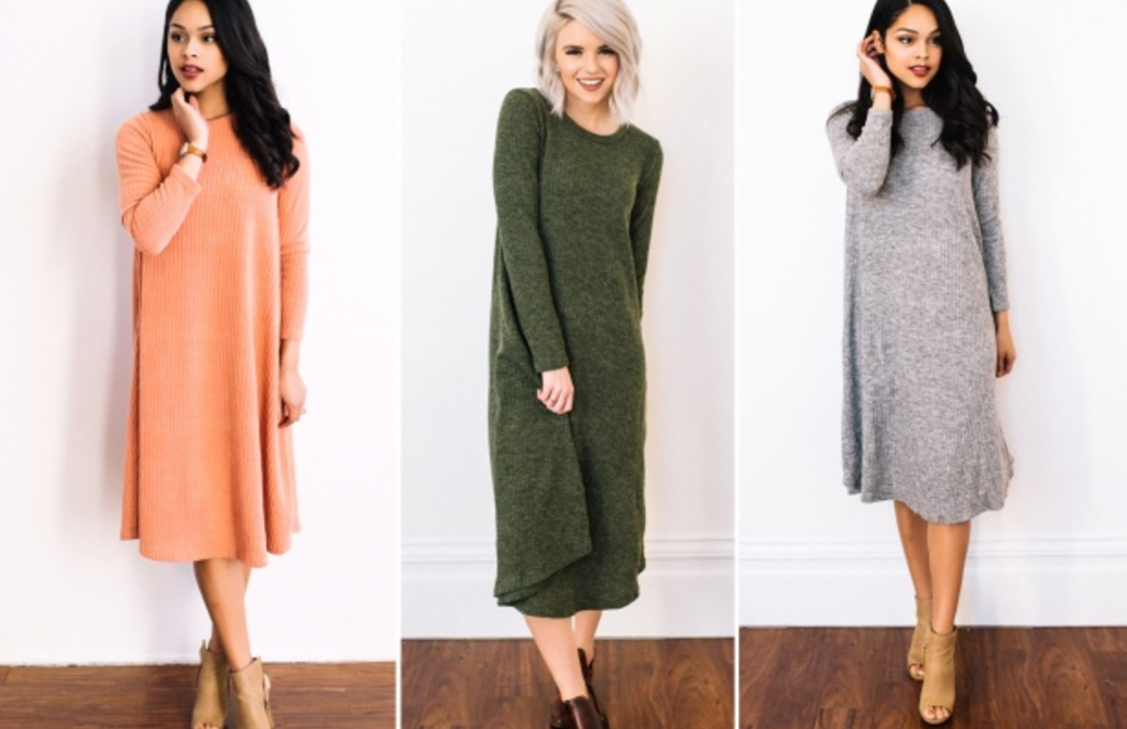 Ribbed Swing Dress Just $19.99! (Reg. $50.00)