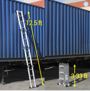 OxGord 12.5 ft Aluminum Multi-Fold Ladder Just $74.95! (Reg. $249.95)