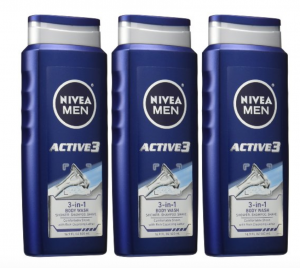 NIVEA Men Active3 3-in-1 Body Wash 16.9oz 3-Pack Just $9.36 Shipped!