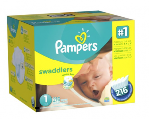 HOT! Pampers Swaddlers Newborn Diapers Size 1 216-Count Just $22.72! That’s $0.11 Per Diaper!