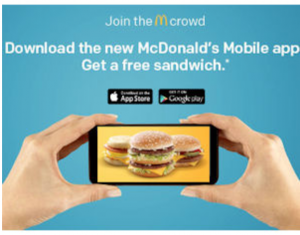 FREE Sandwich When You Download the McDonalds App!