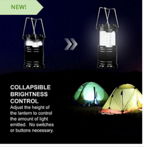 Collapsible Super Bright COB LED Lantern One For $9.99 Each or Three For $7.99 Each!