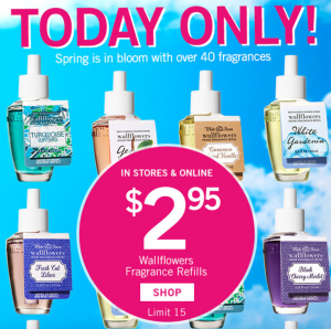 Wallflower Fragrance Refills $2.95 Today Only!