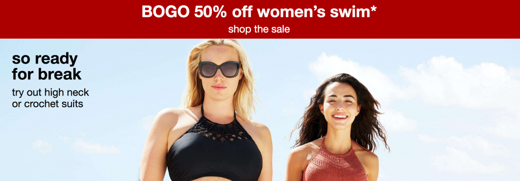 Buy One Get One 50% Off Women’s Swimsuits At Target!