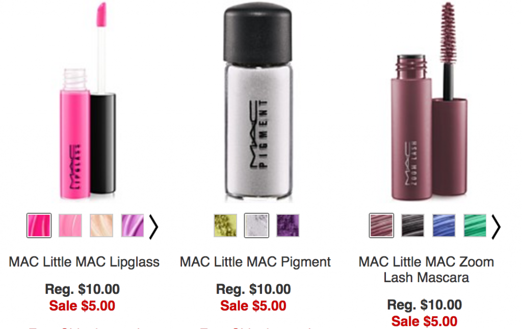 MAC Little MAC Lipgloss, Pigment & Mascara Just $5.00!