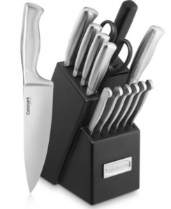 Cuisinart Stainless Steel Hollow Handle 15-Piece Cutlery Knife Block Set Just $34.99!