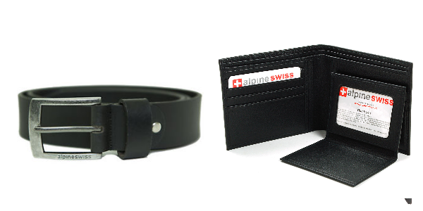 Alpine Swiss Men’s Belt and Wallet Only $17.99 SHIPPED!