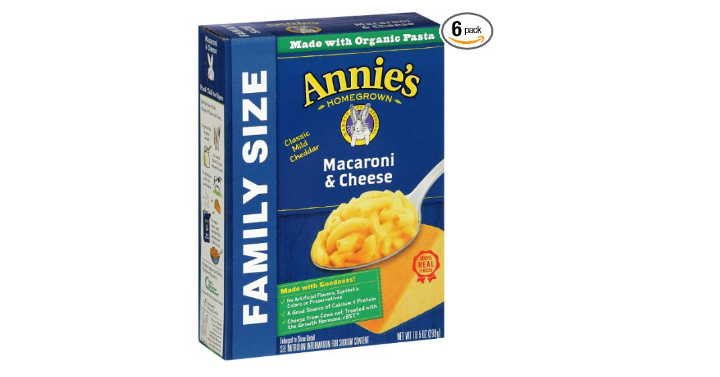 Annie’s Family Size Macaroni and Cheese 10.5 oz Box (Pack of 6) Only $10.89 Shipped!